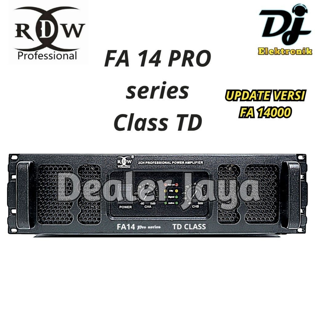 RDW FA 14 PRO SERIES - Power Amplifier (2 channel) FA14 PRO / FA 14000