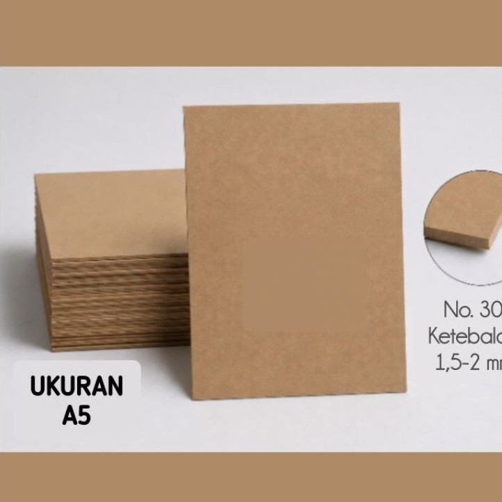 Karton Yellow Board Kertas Karton Coklat Kraft Kerajinan Ukuran A5