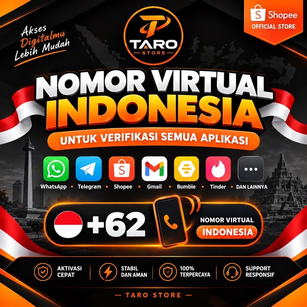 Nomor Virtual Indonesia Fresh OTP Untuk Verifikasi Aplikasi