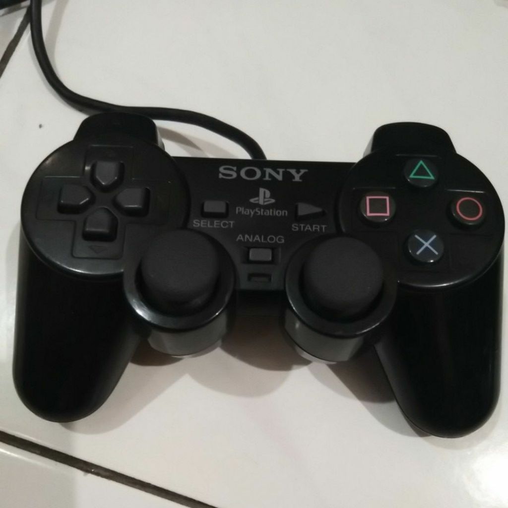 STIK PS2 ORIGINAL MESIN JOYSTIK PS2 ORI MESIN OM SECOND PRELOVED BEKAS NORMAL BISA PS1 PS2 PS3 PC