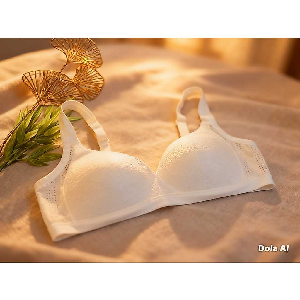Playtex Bra Wanita Wireless Tanpa Kawat Seamless Nyaman White Putih 38D - TKS