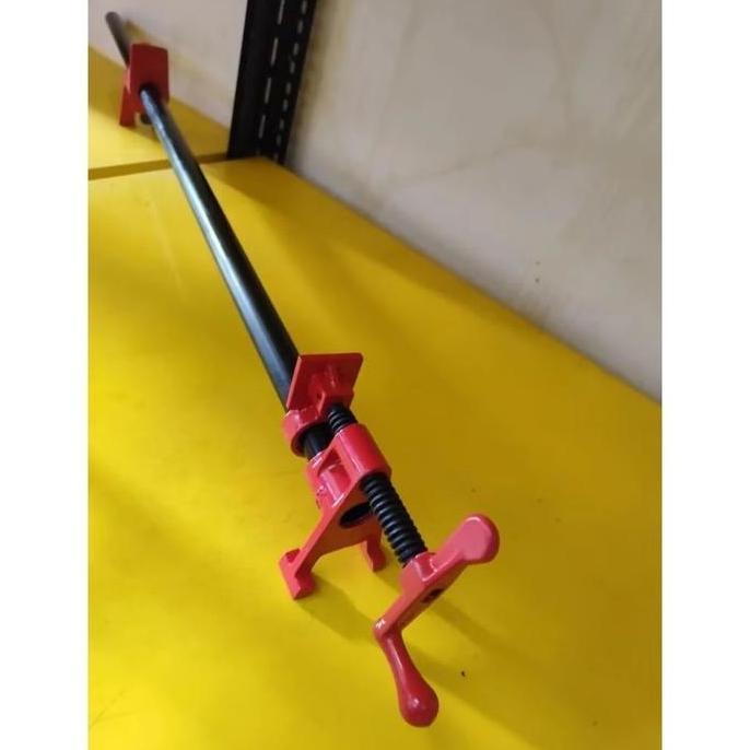 Pipe clamp 3/4 inch PLUS pipa besi 120cm bar clamp penjepit kayu jati belanda