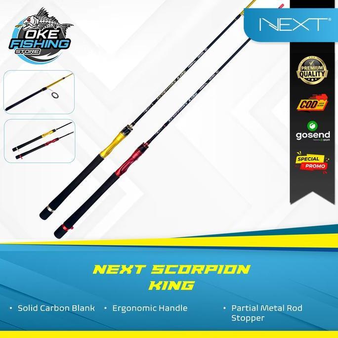 Joran Pancing Next Scorpion King Tournament Spinning Rod Solid Carbon Blank, Drag 1215Kg, Medium To 