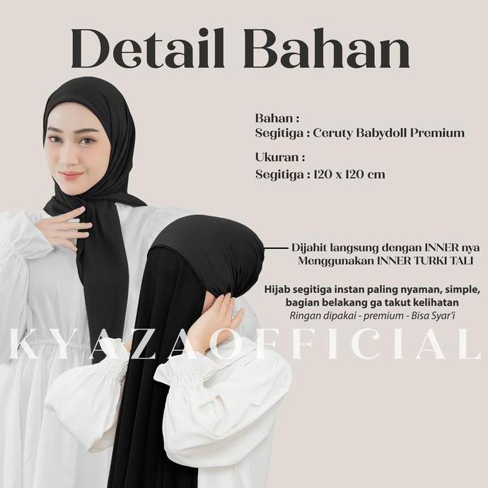 Hijab Segitiga Instan Inner 1 Layer | Segitiga Instan 1 Layer | Segi3 Inner 1 Layer | Segiempat Inne