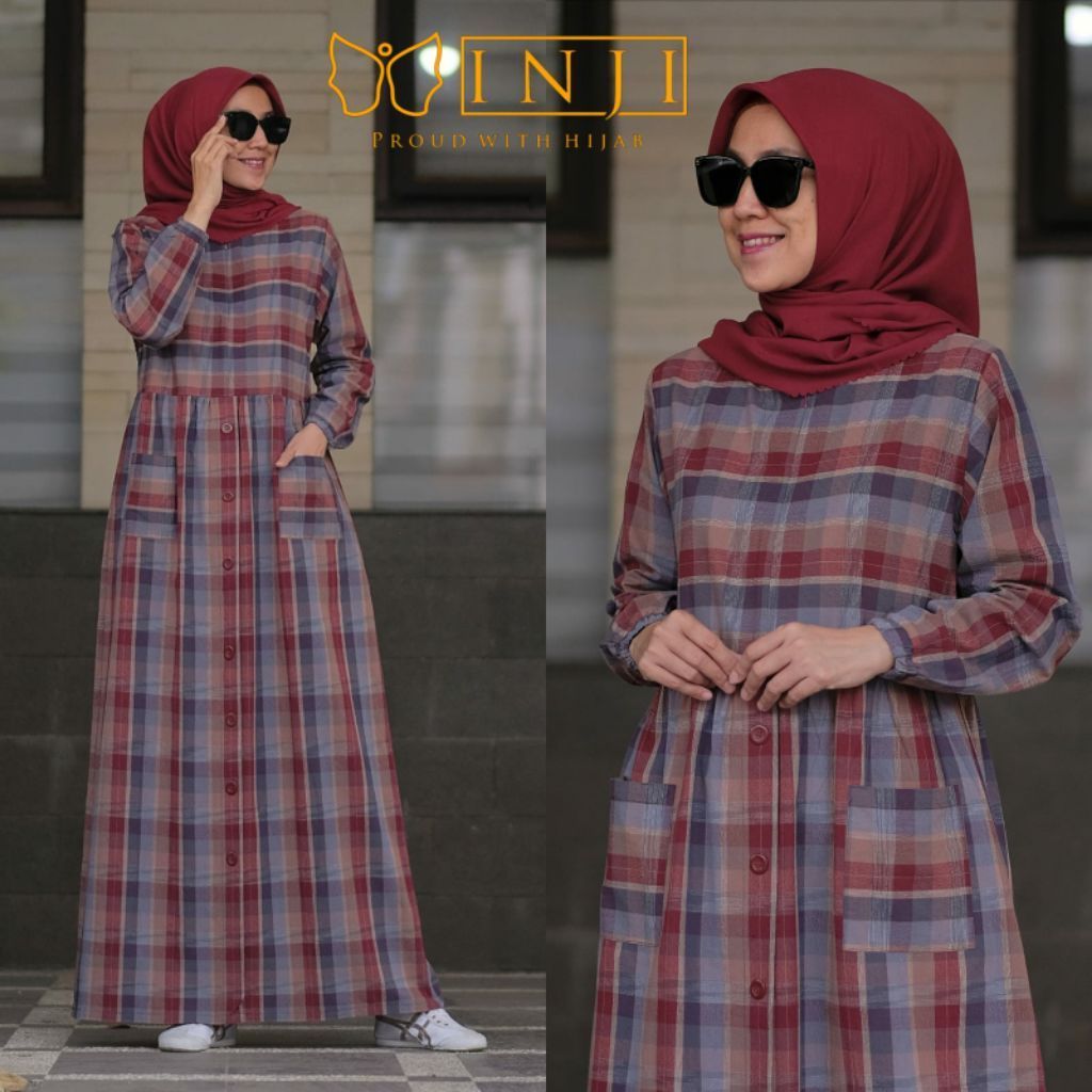 LESTY DRESS SALUR / KOTAK BY INJI