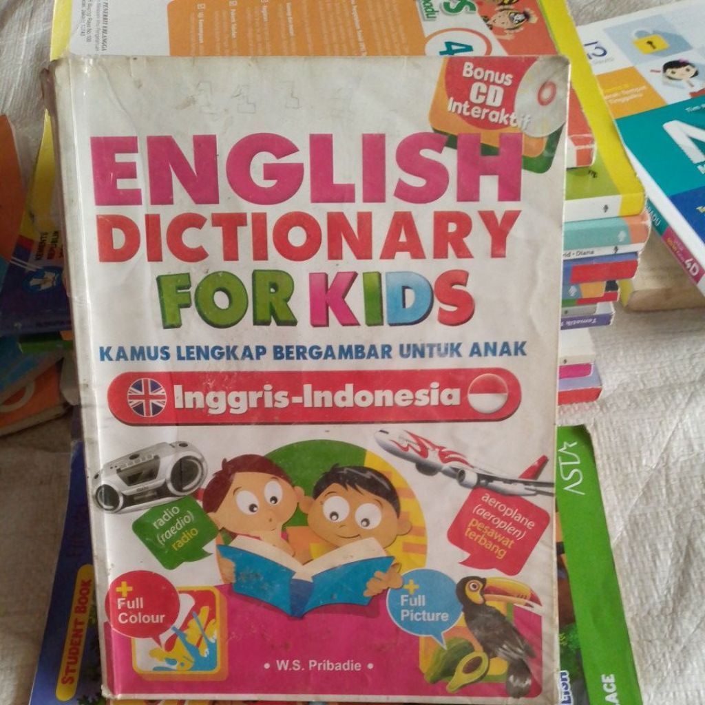 BUKU ENGLISH DICTIONARY FOR KIDS ( KAMUS LENGKAP BERGAMBAR UNTUK ANAK) INGGRIS - INDONESIA