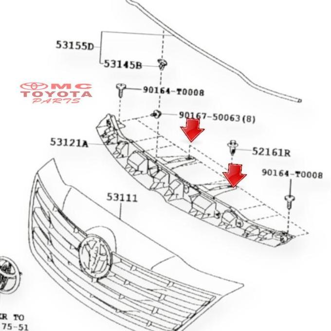 Promo Klip Kancing Bumper Fender Liner Trim Gril Grill Fastener Clip Bemper Toyota Innova Fortuner H