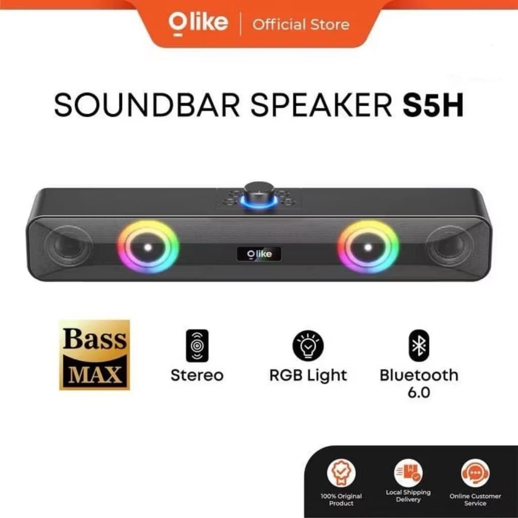 Speaker Soundbar Olike S5H dengan RGB dan Bluetooth 6.0
