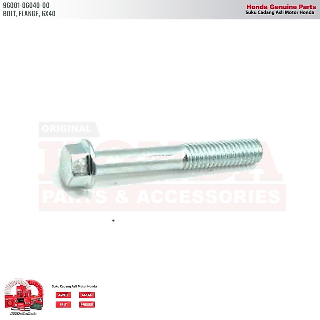 Baut Topi 6x40 - 960010604000 - BOLT FLANGE 6X40