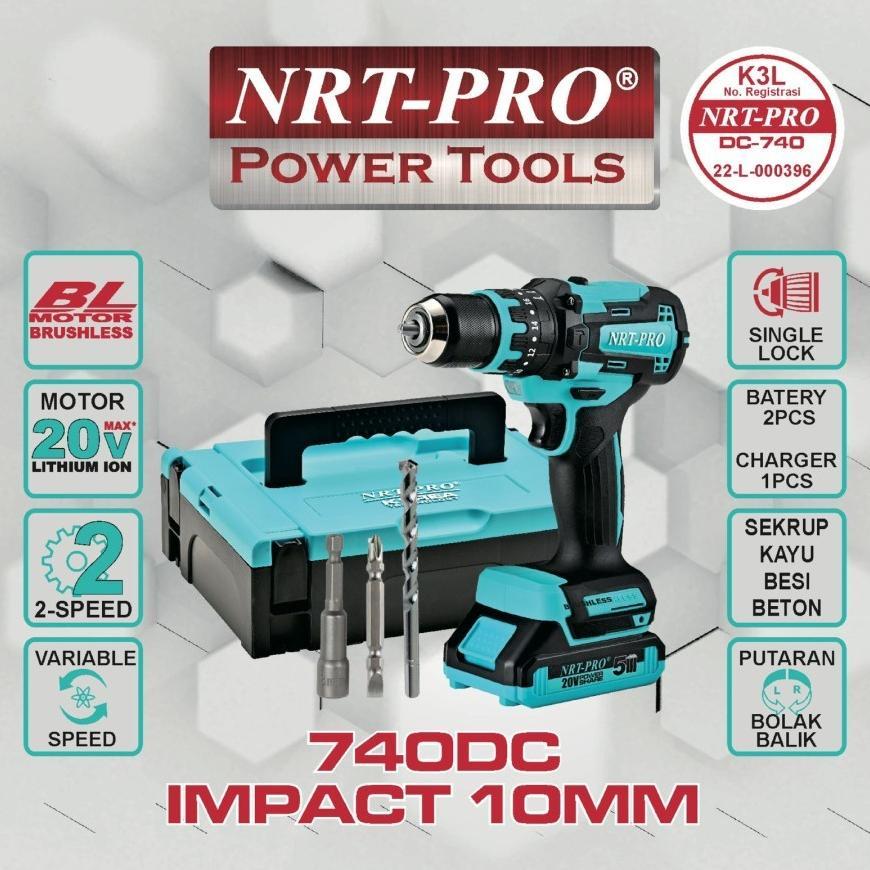 NRT PRO BOR BATERAI CORDLESS BRUSHLESS NRT-PRO 740DC / 740 DC