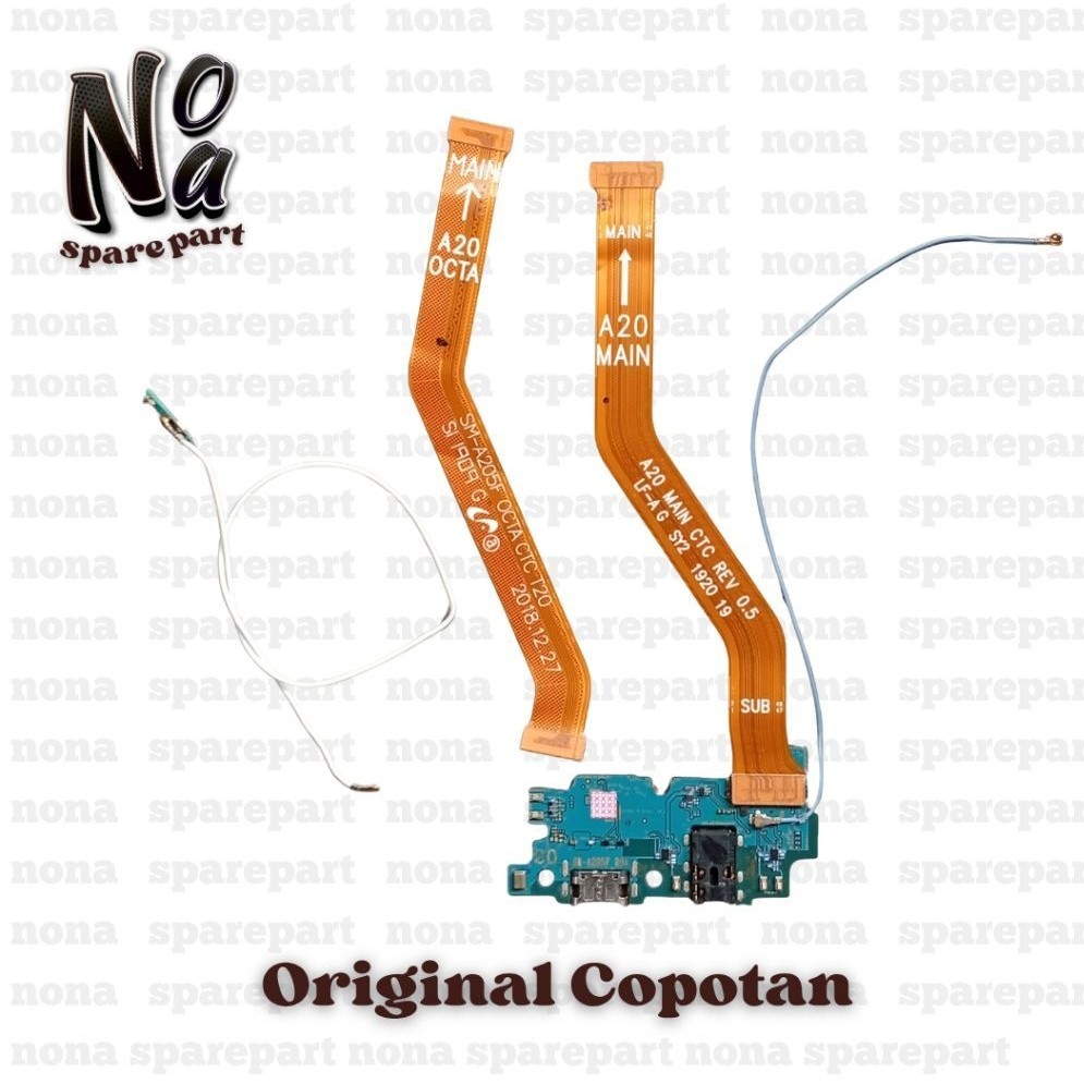 Flexible Papan Cas Antena Samsung A20 Second Original Copotan