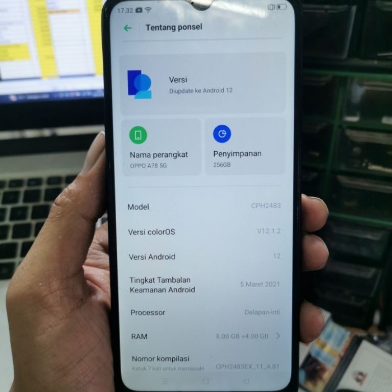 MESIN OPPO A78 5G REFURBISH NORMAL TANPA POLA