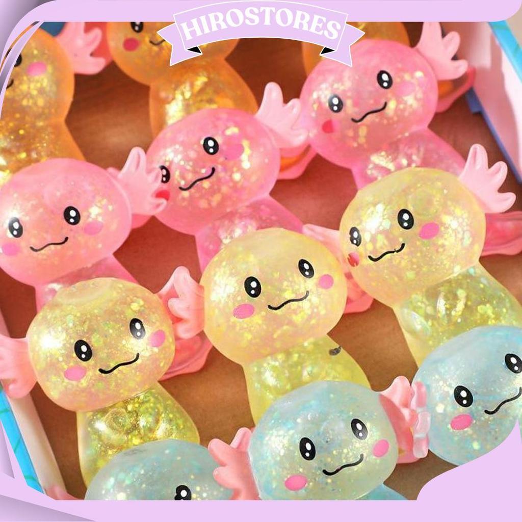 Mainan Squishy Axolotl Berwajah Bulat Mainan Slow Rising Lembut yang Dirancang Khusus untuk Anak Mem