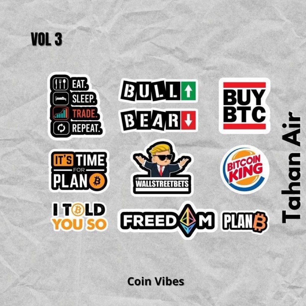 STIKER CRYPTO CURRENCY | TAHAN AIR |STIKER VINYL LAPTOP | STIKER HELM | STIKER TUMBLER
