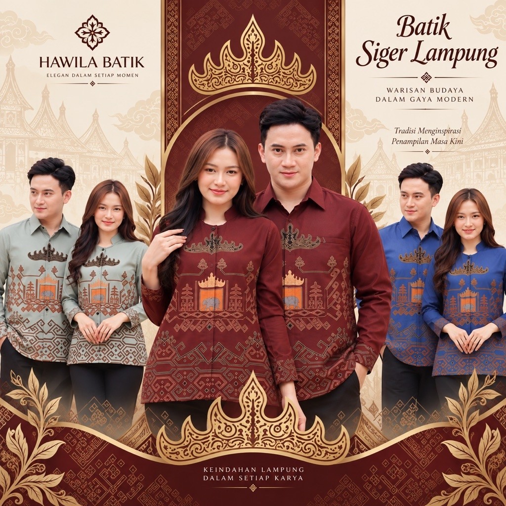 Batik Motif Lampung Pria dan Wanita