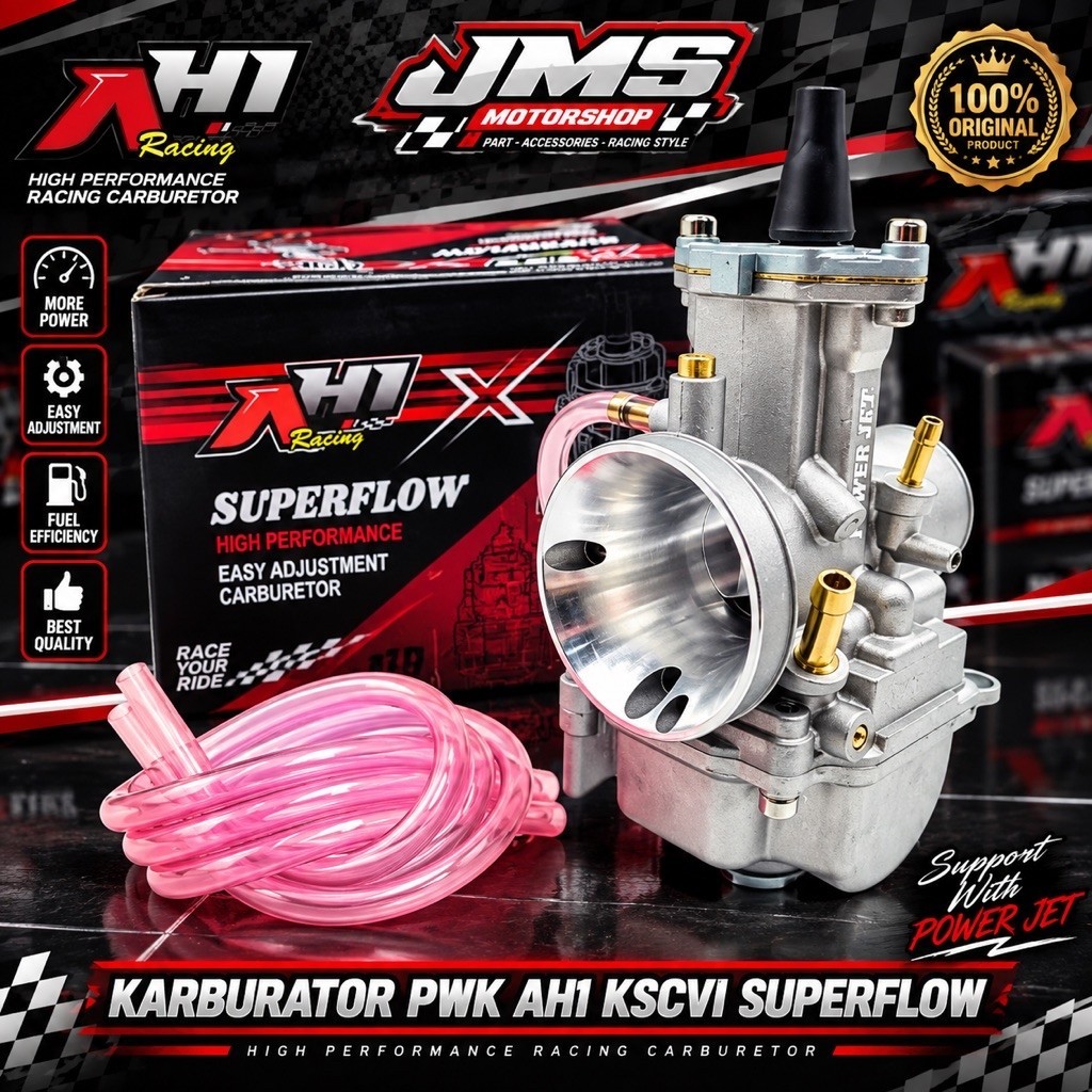 Karbu Karburator PWK AH1 Racing 21 24 26 28 30 32 34 Carbu Carburretor Original AH1 RACING LOW DAN P