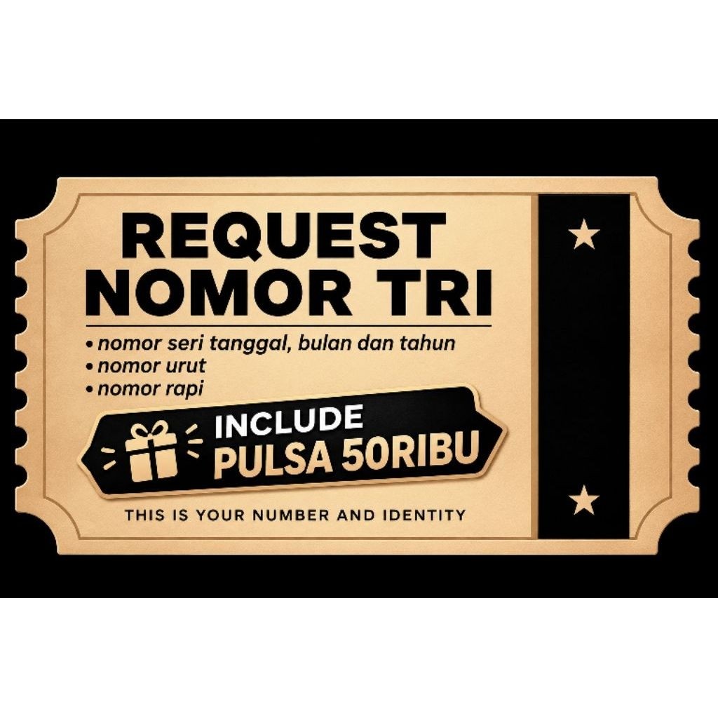 REQUEST Nomor Cantik Tri (Include Pulsa 50ribu)