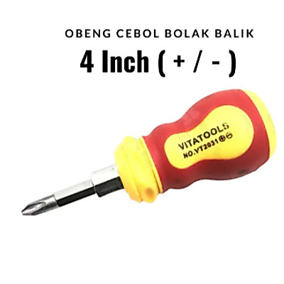 OBENG CEBOL BOLAK BALIK / OBENG BB CEBOL PENDEK MINI BOLAK BALIK PLUS MIN KEMBANG PIPIH GAGANG KARET