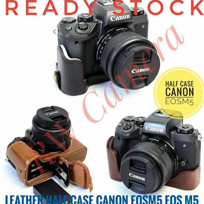 Half Case Canon EOSM5 EOS M5 EOSM Sarung Kulit Leather M5 Mirrorless
