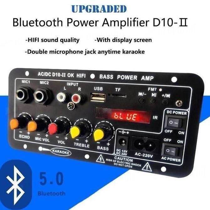 Cod2000W Amplifier Board Audio Bluetooth Usb/Karaoke Power Stereo Audio Papan Model Baru Micphone Bl