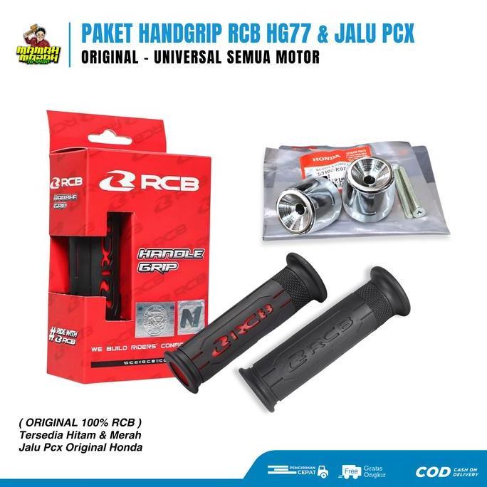 HANDGRIP RCB PLUS JALU PCX ORIGINAL UNIVERSAL VARIO BEAT SCOOPY NMAX AEROX HANDLEGRIP RCB HG77 ORIGI