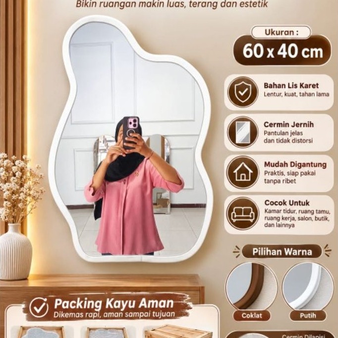 Cermin gantung cermin wastafel 40x60