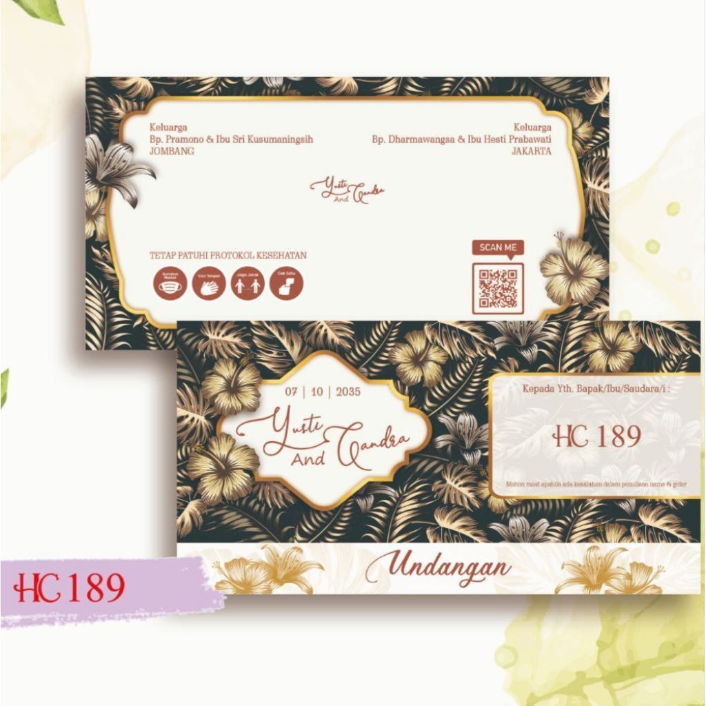 UNDANGAN PERNIKAHAN HC 189