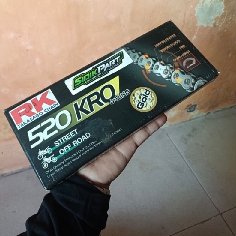 Rantai Rk 520 KRO Gold O-Ring