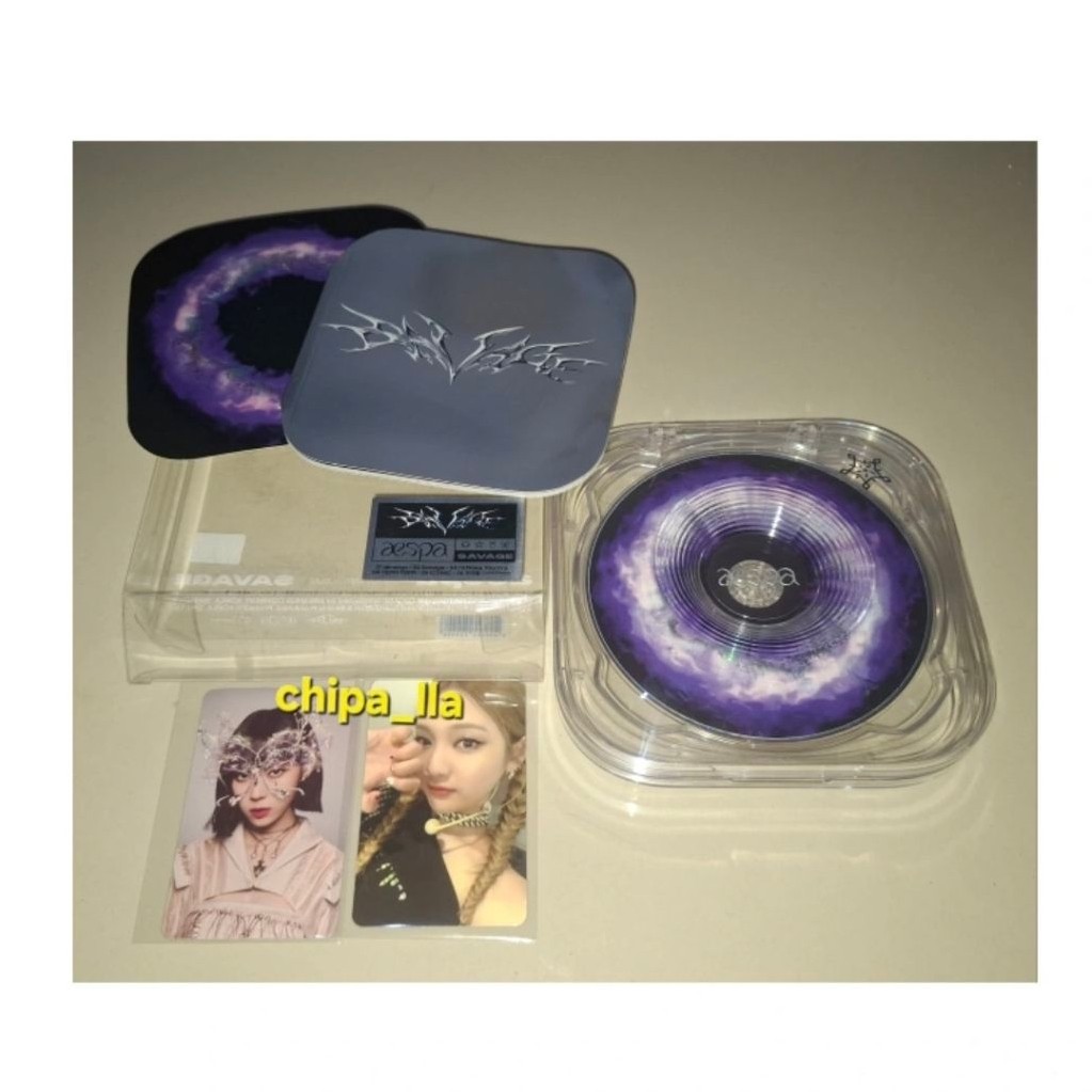 Photocard aespa official + album savage, PC Ningning, PC Winter