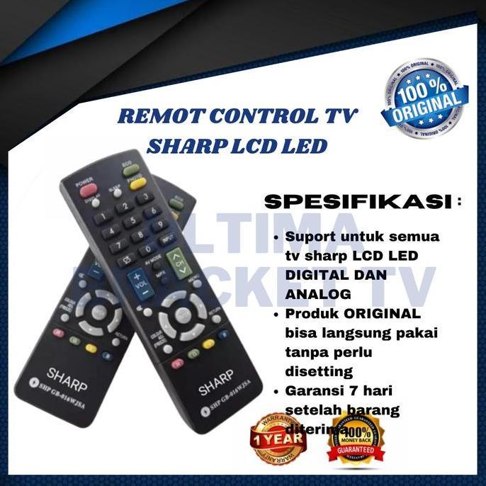 DF123 - REMOT TV SHARP REMOTE TV SHARP LCD LED TABUNG - ORIGINAL