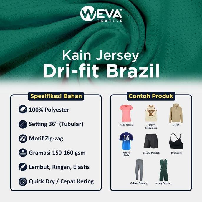DESFYA11 - BAHAN KAIN JERSEY DRYFIT BRAZIL - KAIN DRIFIT WEVA TEXTILE