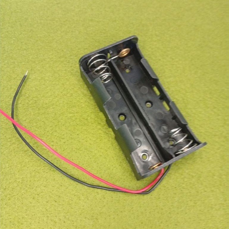 Holder Baterai 18650 Slot 2 Seri (2S) dengan Kabel