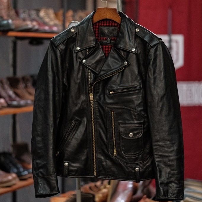 Ramones D Pocket Horsehide Leather Jacket Original Made