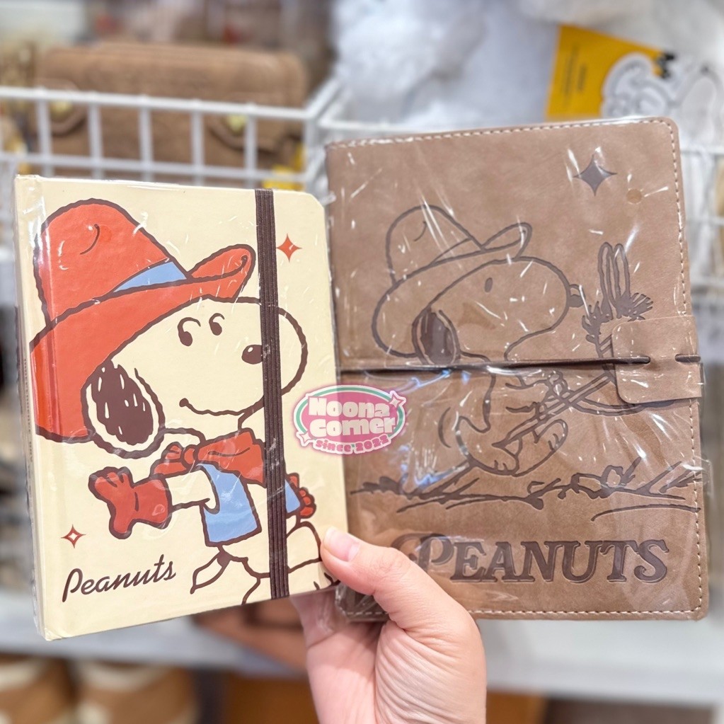 Miniso x Peanuts ‼️ PU Loose Leaf Notebook / Sticky Notes / Binder / Hardcover Book / Buku Jurnal A6