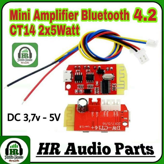 Modul Power Amplifier 10W Bluetooth 4.2 Stereo Class D 5W + 5W 3,7V 5V