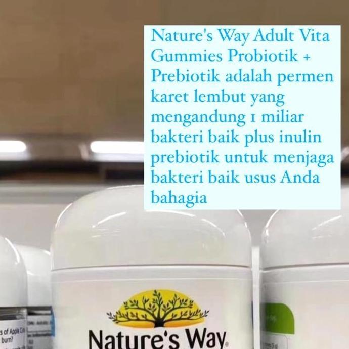 Nature's Way Adult Vita Gummies Probiotic + Prebiotic - 65 Gummies