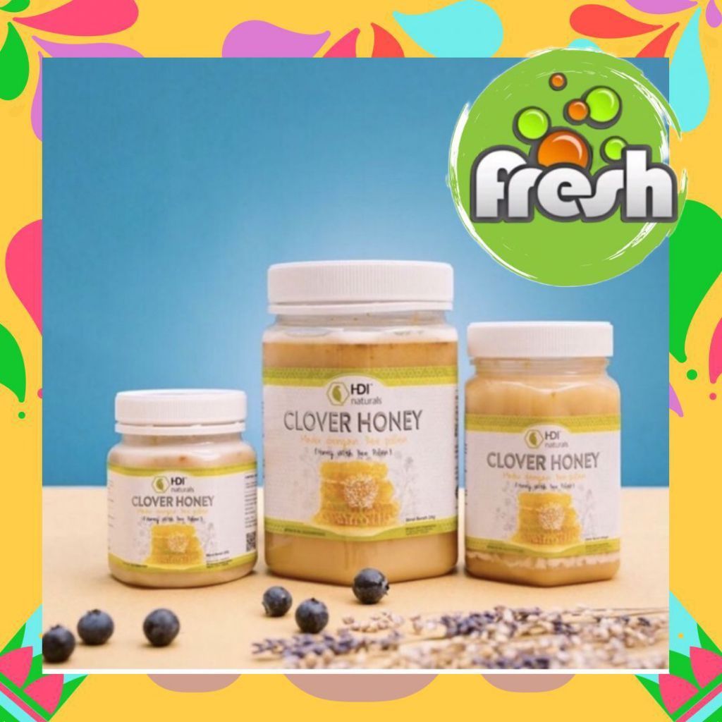Madu Clover Honey HDI 1kg exp 2029 gratis sendok kayu