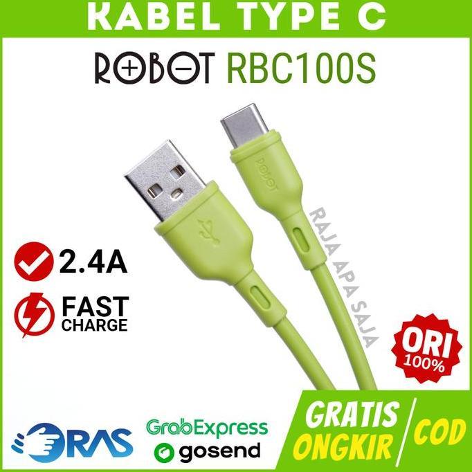 PREMIUM Kabel Data Charger Type C Robot Fast Charging Casan Tipe C Tepsi Ori