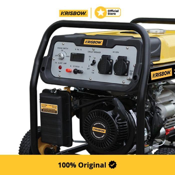 KRISBOW GENSET BENSIN 3800 W KRP38 GENERATOR LISTRIK PORTABLE POWER SUPPLY PROYEK RUMAH ORIGINAL DAN