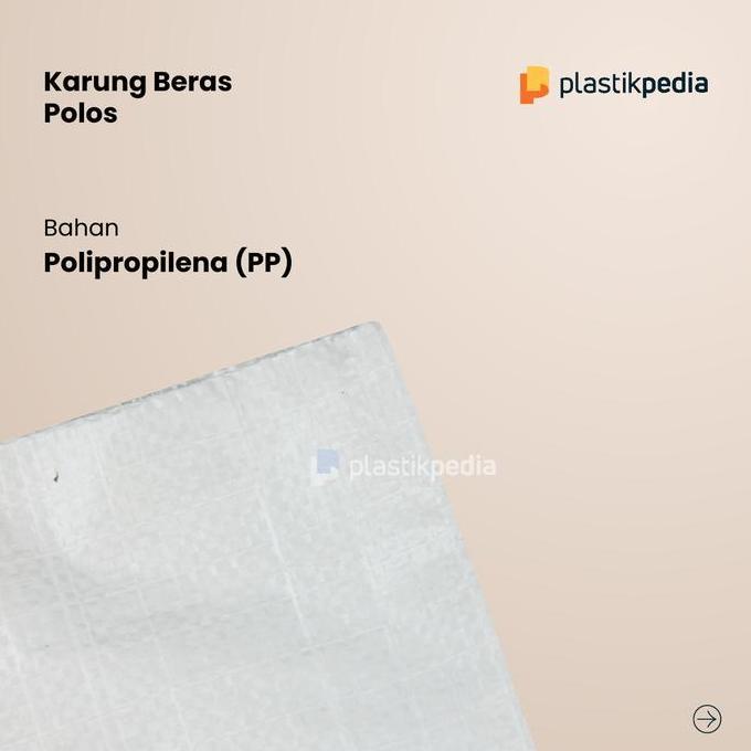 Karung Beras Plastik 10 Kg - Ukuran 35 X 53 cm Putih Polos (isi 50 pcs)