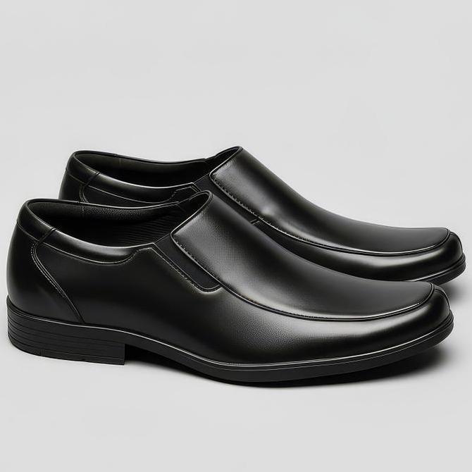PAULMAY - Sepatu Formal Pria Milan 78 Shoes Pantofel Hitam Kerja Karet