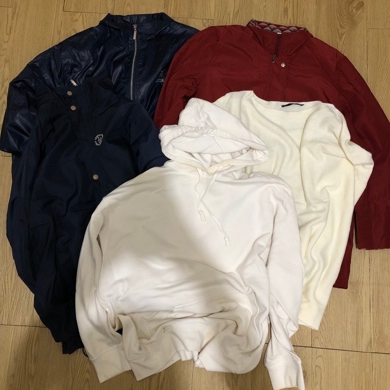 (HARGA NET / PAS) BORONGAN JAKET 5 PCS MIX USED DOMINAN SIZE M-L / JAKET / JAKET WINDBREAKER / BORON
