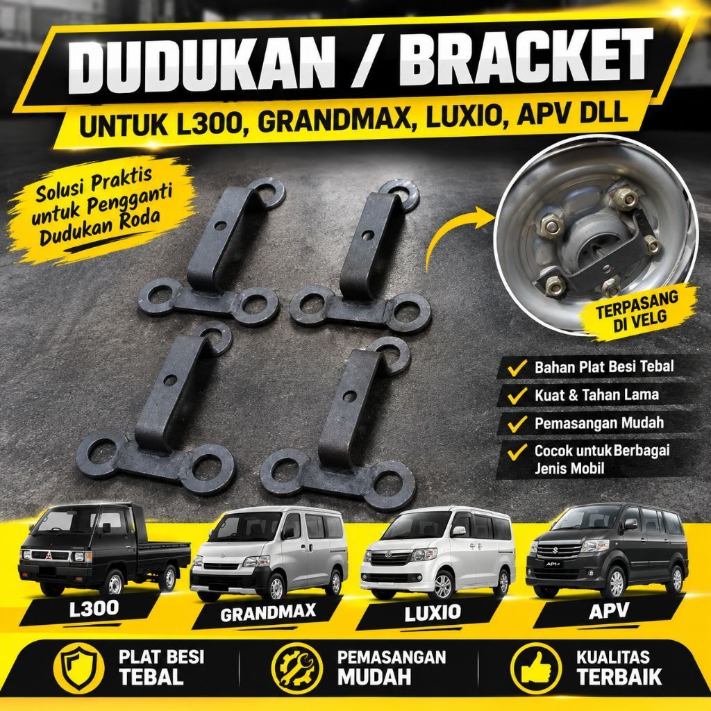 pangkon dudukan braket wildop L300 Grandmax luxio apv dll bahan plat besi tebal