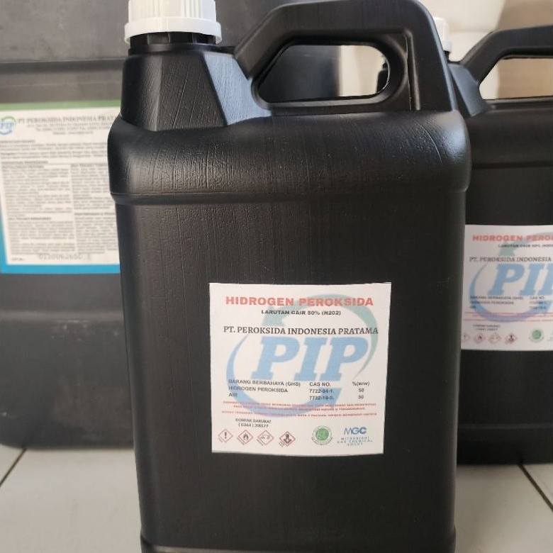 ( H202 Larutan Cair 50% ) Pembersih / Pemutih Kain, Anti Jamur & Bakteri, Kemasan Jerigen 5 kg