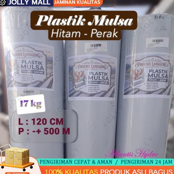 Plastik Mulsa Pertanian Hitam Perak L 1,2 M Panjang 500 M ( 1 Roll )