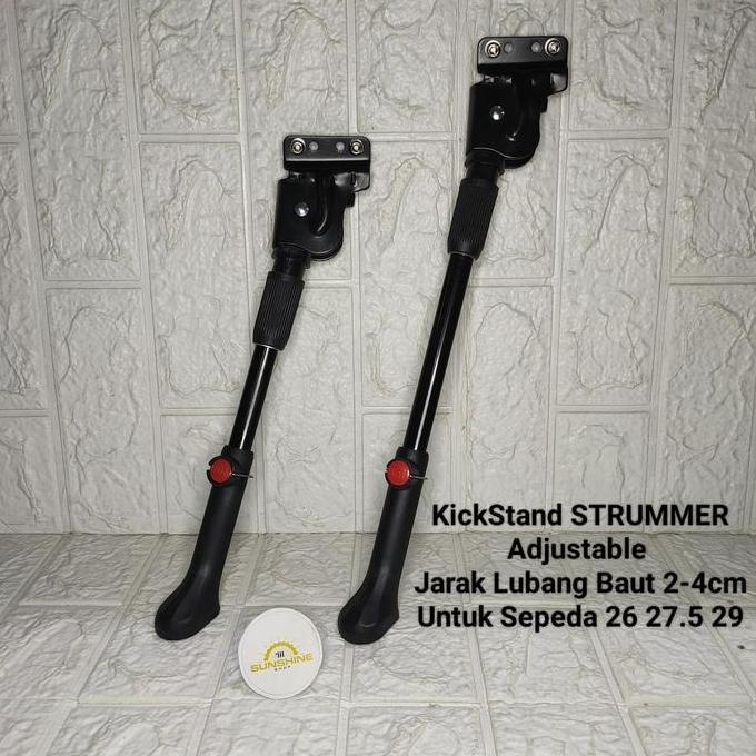 Jagang Standar Samping STRUMMER Model Baut 2 Lubang 4 Jarak Antar Titik Tengah Lobang 2cm - 4cm Untu