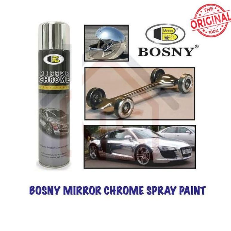 BOSNY MIRROR CHROME SPRAY PAINT 270 ML - REAL MIRROR EFFECT  /  CHROME ORIGINAL THAILAND