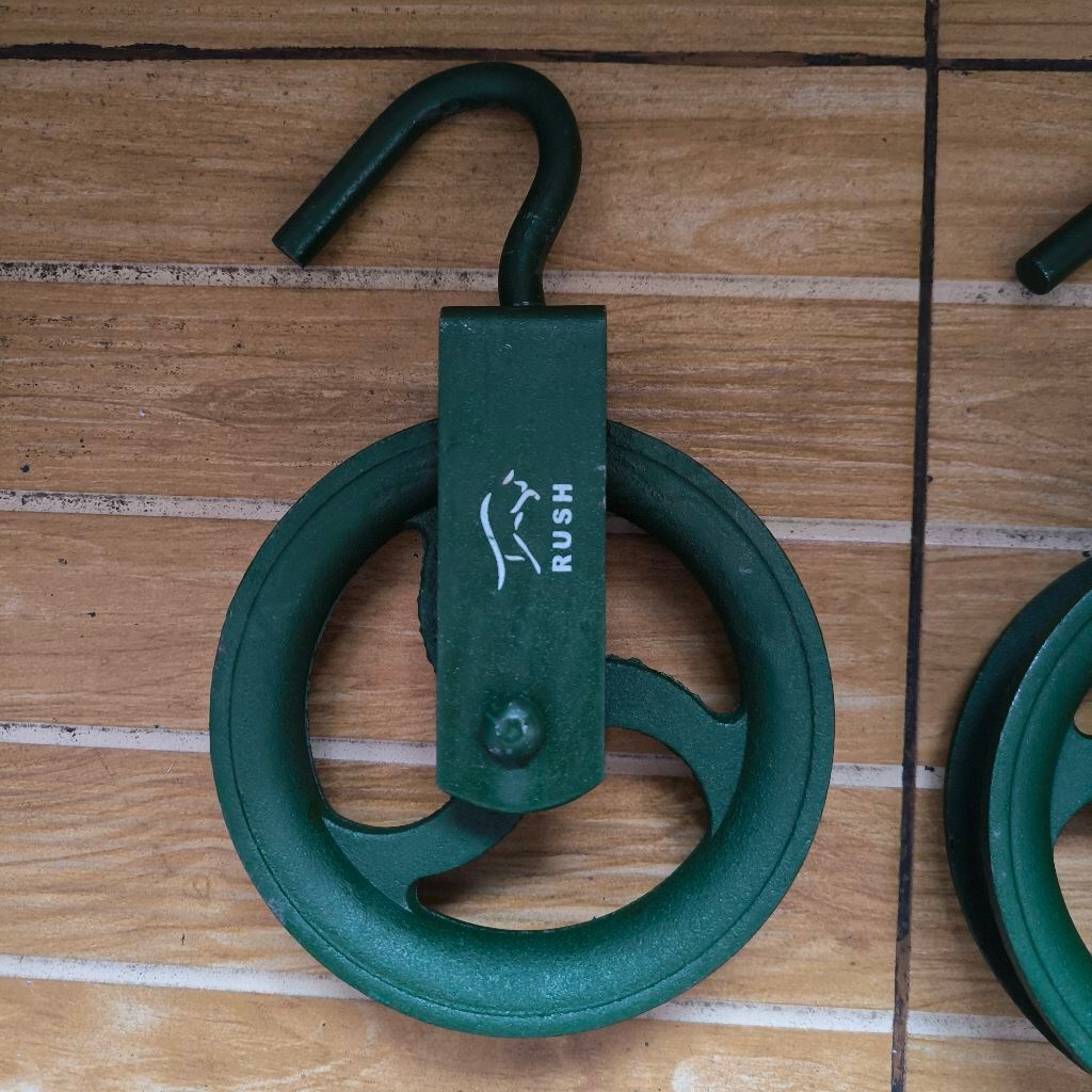 Katrol Sumur Besi Rush 7 inch / Kerekan Timba Hijau Rush / Kerekan Sumur Rush