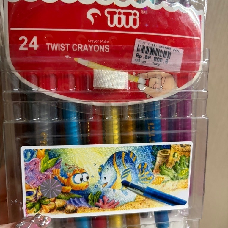Crayon Titi Putar / Crayon Putar Titik 24 Warna
