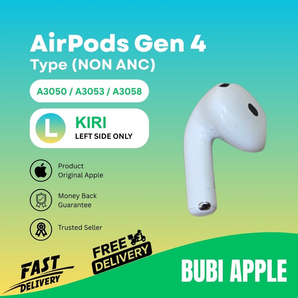airpods 4 NON ANC sebelah kiri / left only earpiece normal